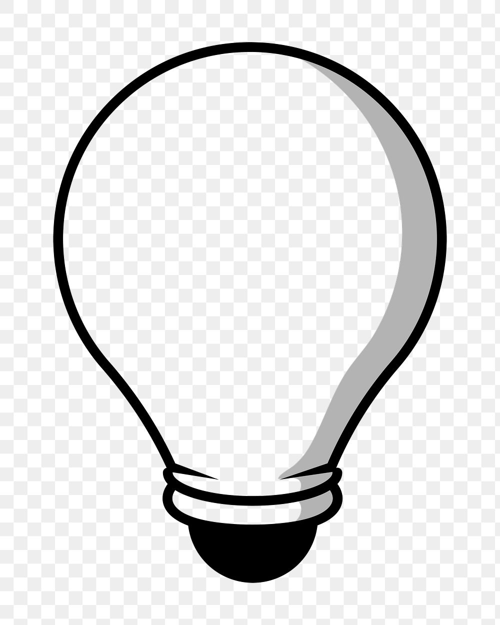 Light bulb png, retro illustration, transparent background