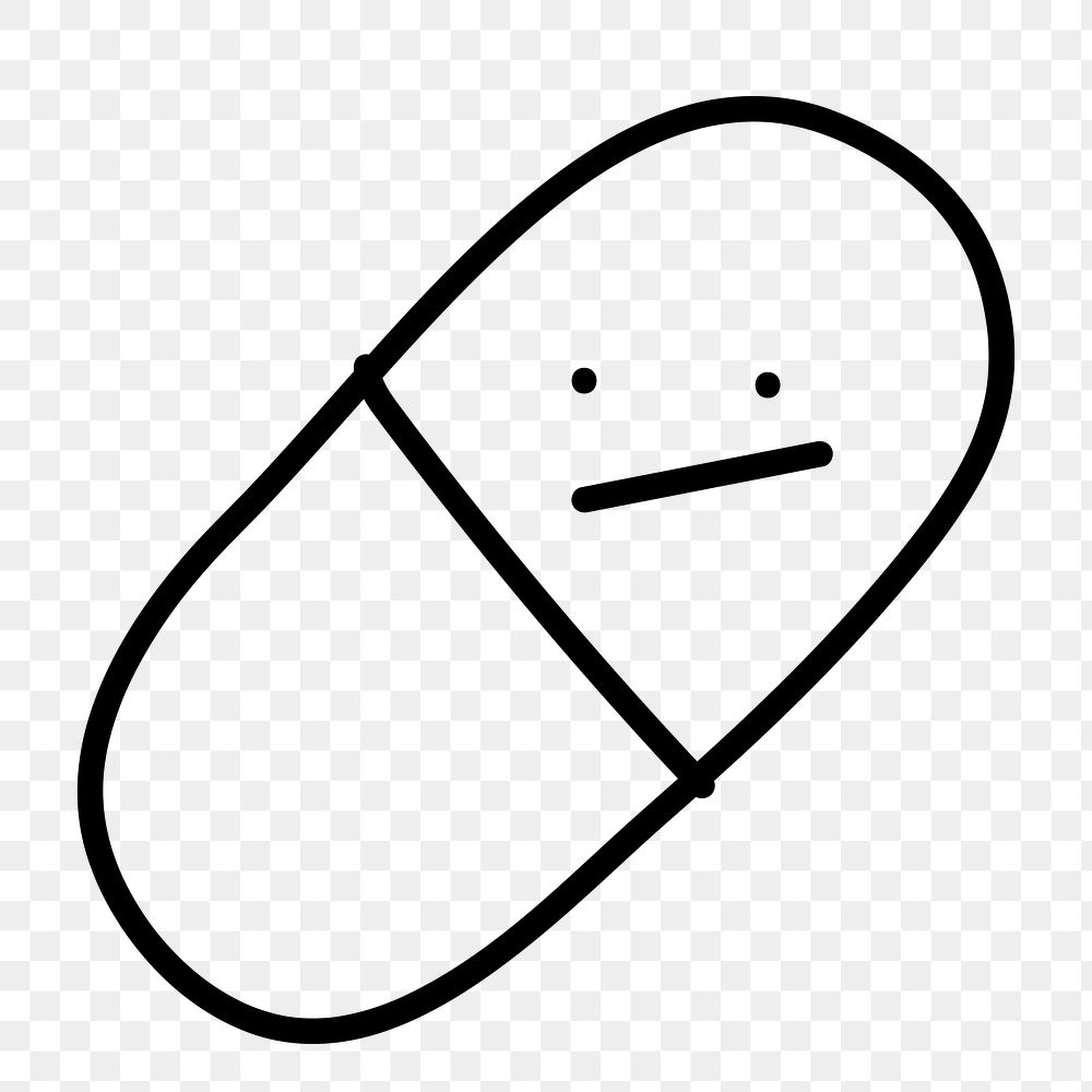 PNG pill medical hospital drawing, transparent background