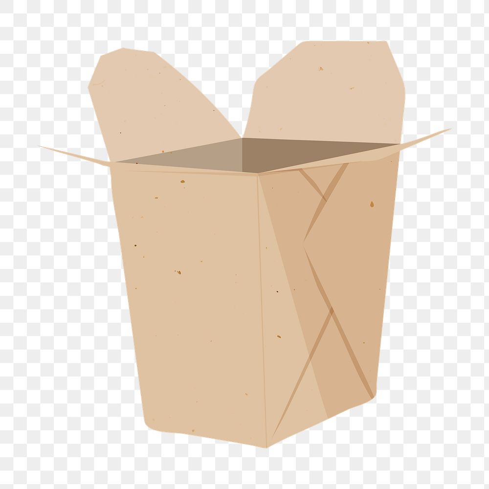 Takeaway box png, transparent background