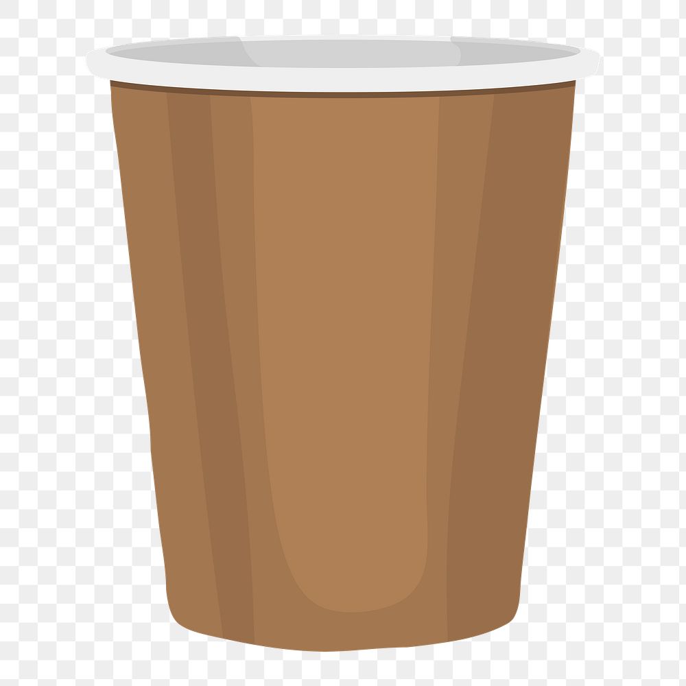 Paper cup png, transparent background