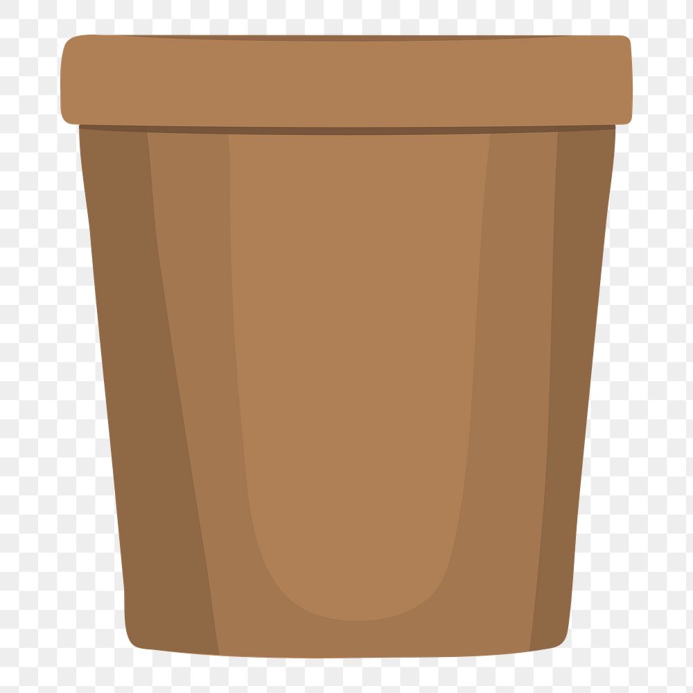 Paper container png, transparent background