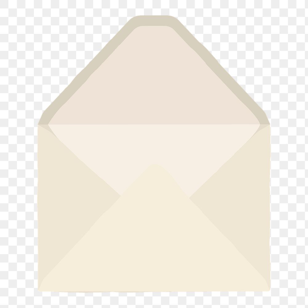 Opened envelope png, transparent background