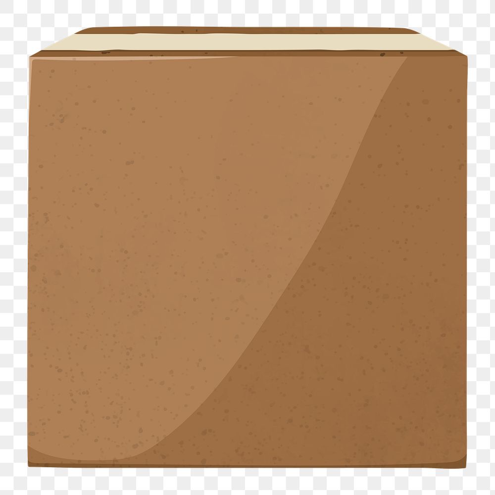 Cardboard box png, transparent background