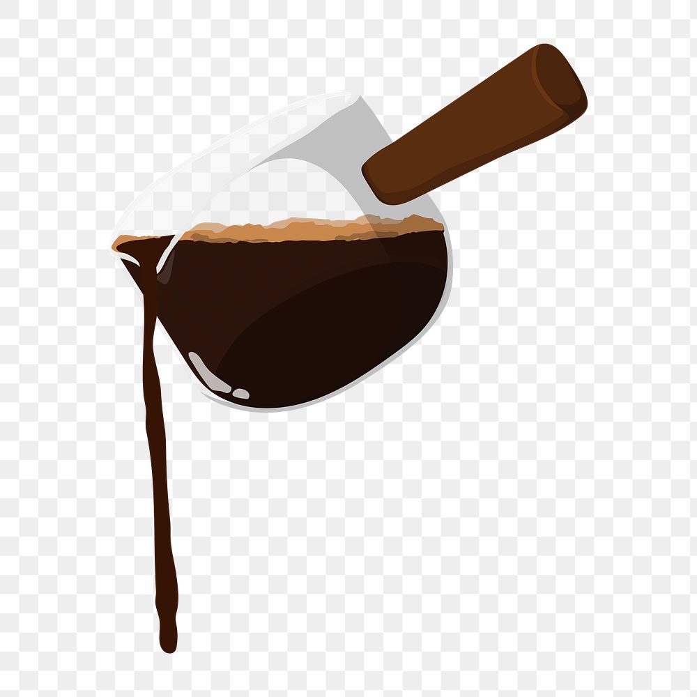 Coffee pouring png drink illustration, transparent background
