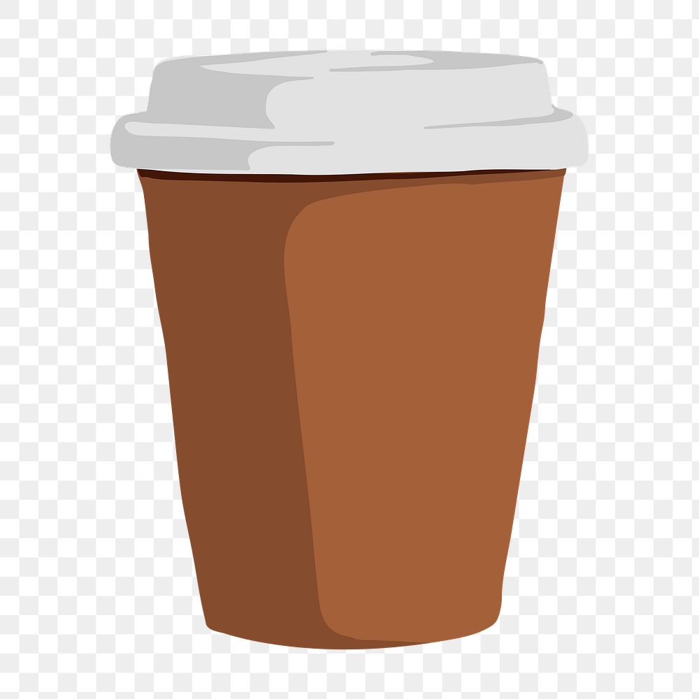 Brown png coffee cup, transparent background