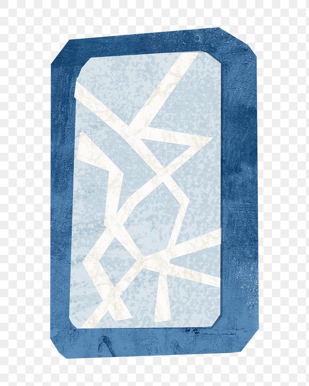 Mobile phone png, paper craft element, transparent background
