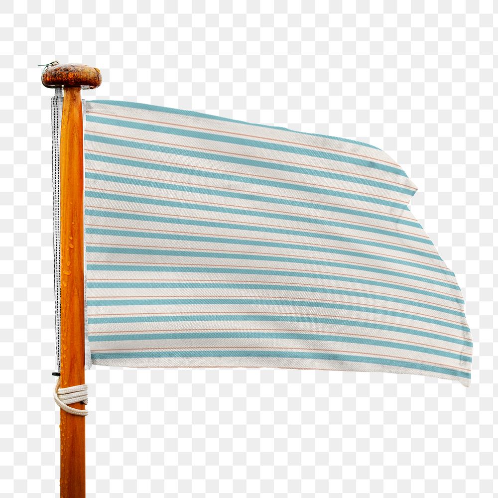Striped flag png object, transparent background