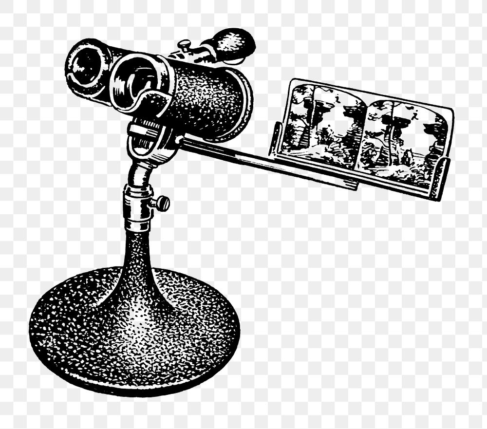 Png Drawing of a stereoscope collage element, transparent background