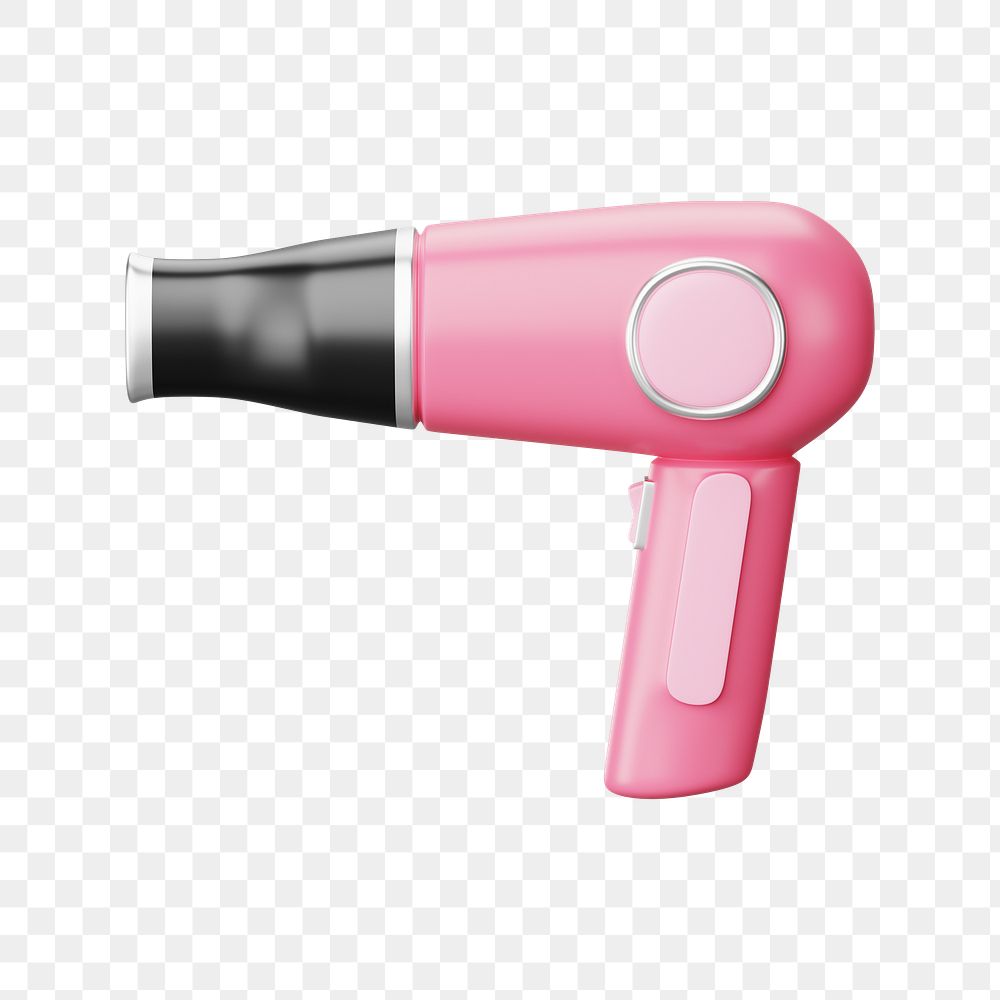 PNG 3D Hair dryer, element illustration, transparent background