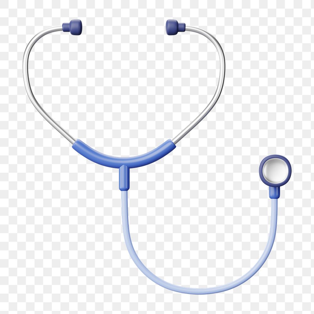PNG 3D stethoscope , element illustration, transparent background