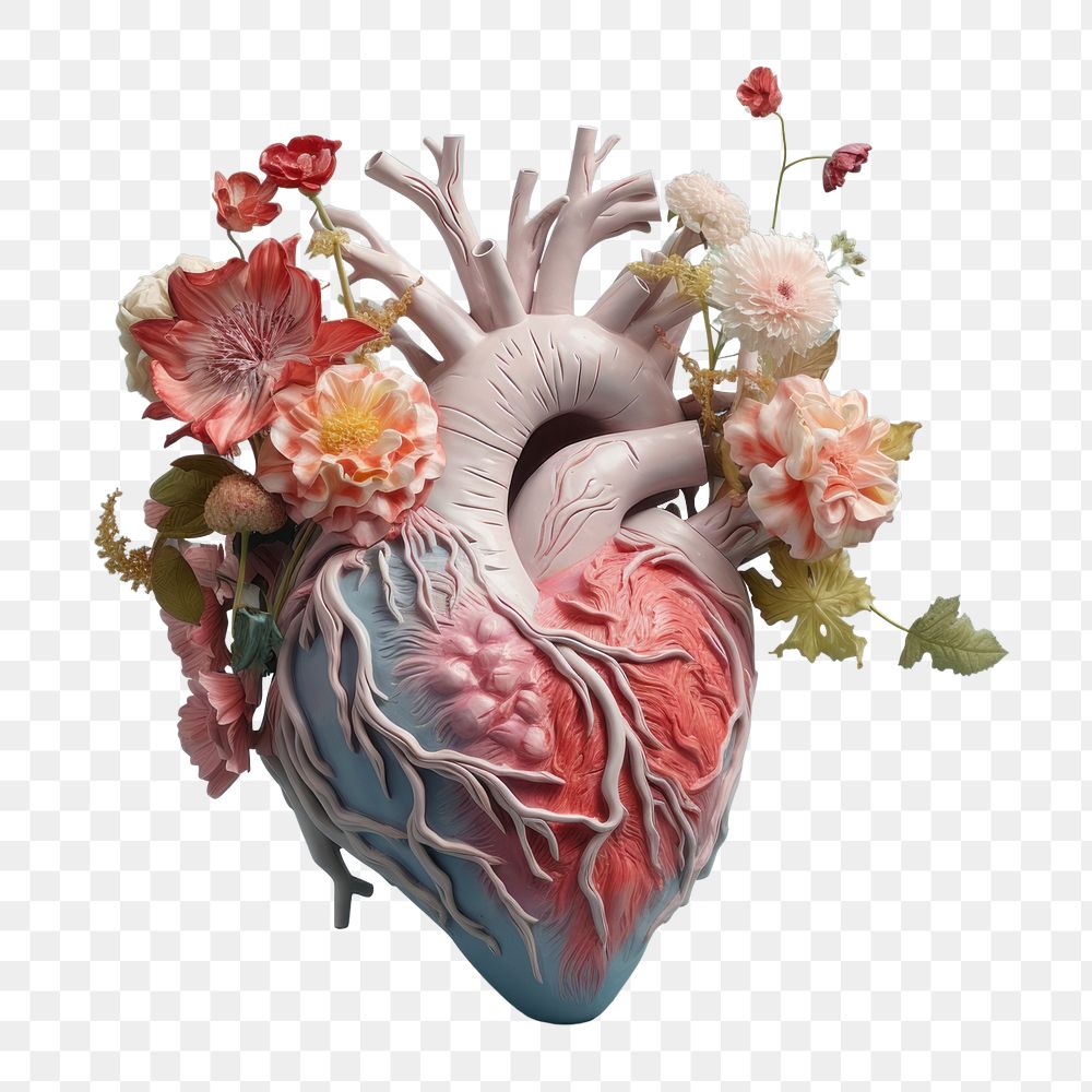 Flower petal plant heart.  PNG with transparent background.