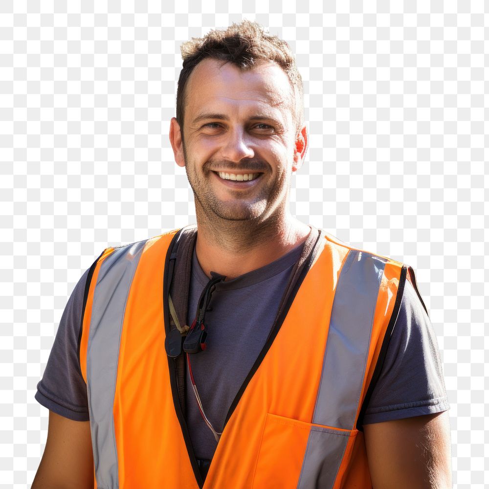 Portrait adult smile photography.  PNG with transparent background.