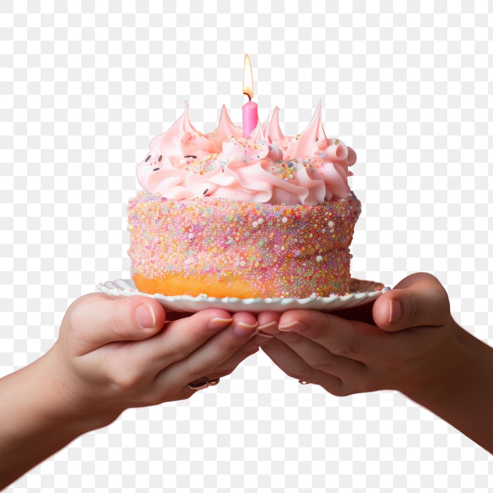 Dessert cupcake finger icing.  PNG with transparent background.