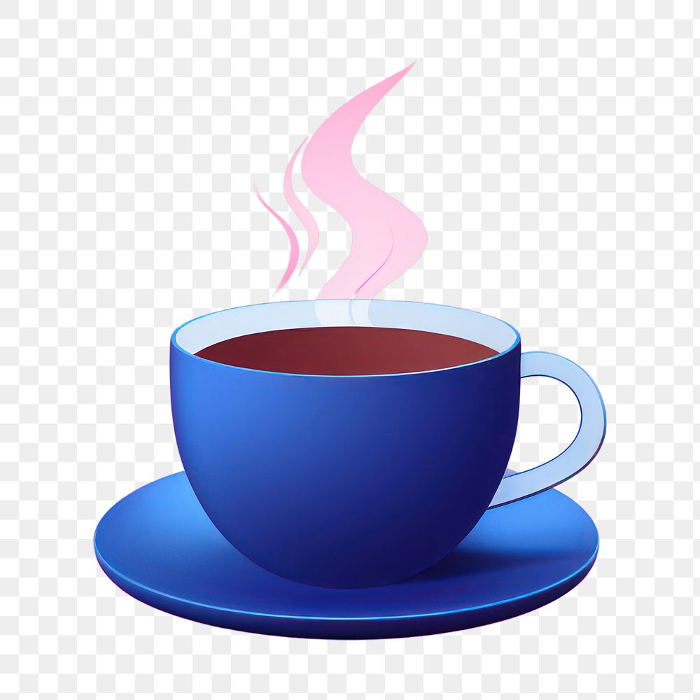 Saucer coffee drink cup.  PNG with transparent background.