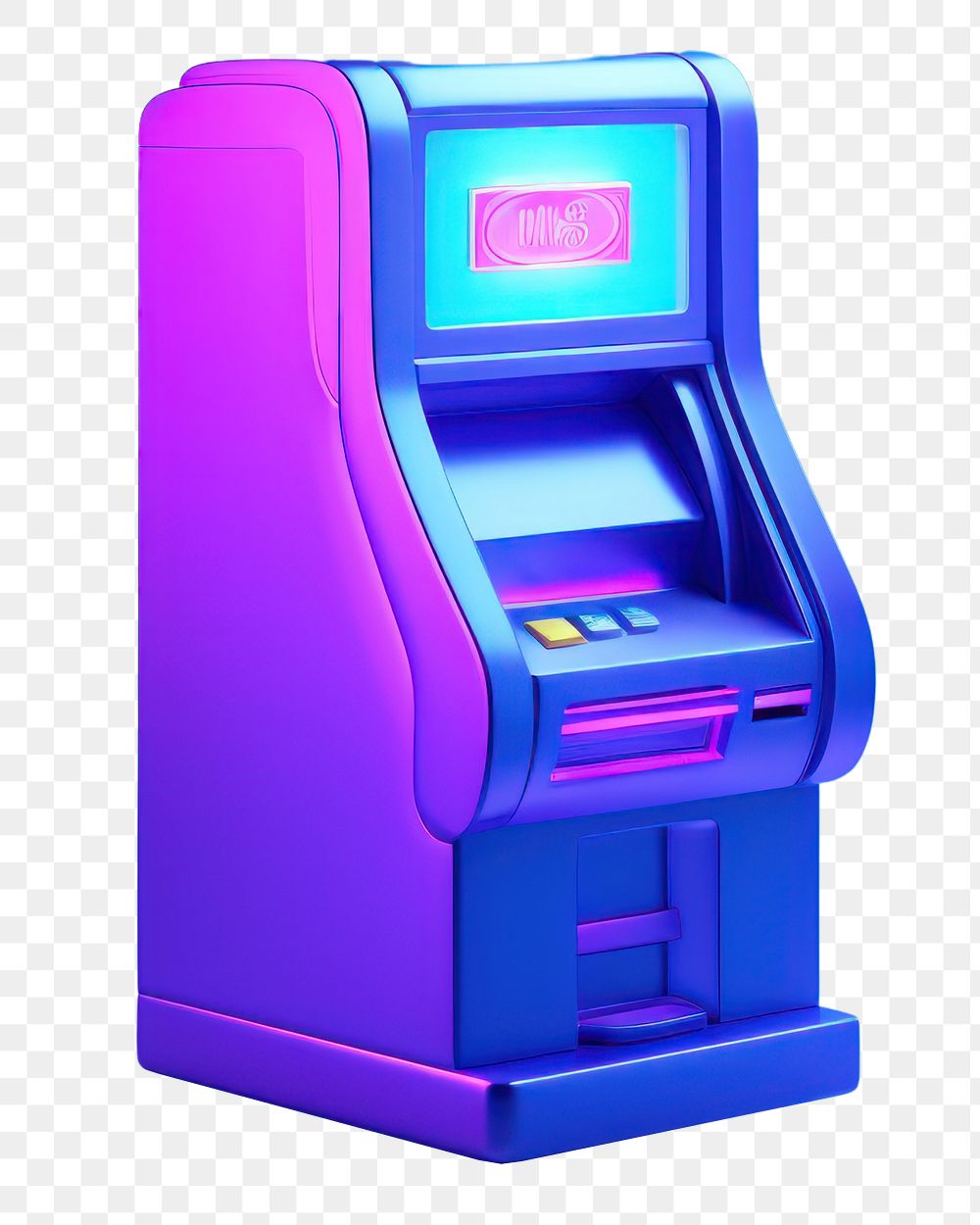 Machine technology letterbox banking.  PNG with transparent background.