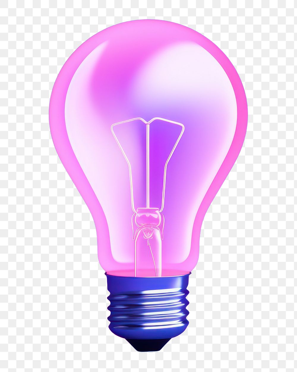 Lightbulb lamp electricity illuminated.  PNG with transparent background.