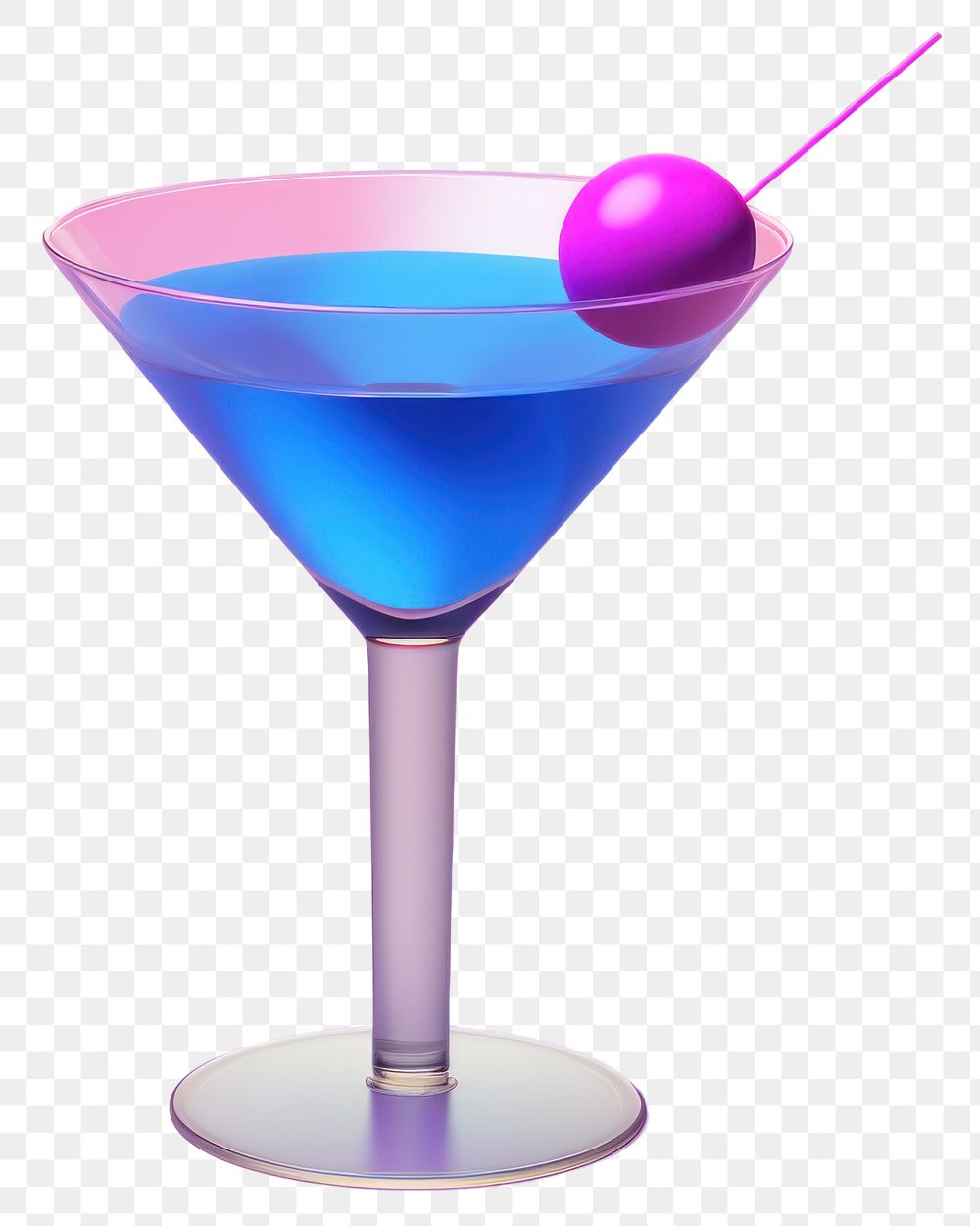 Cocktail martini drink cosmopolitan.  PNG with transparent background.