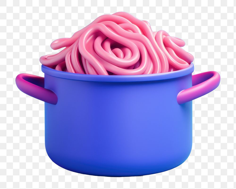 Food spaghetti naporitan container.  PNG with transparent background.