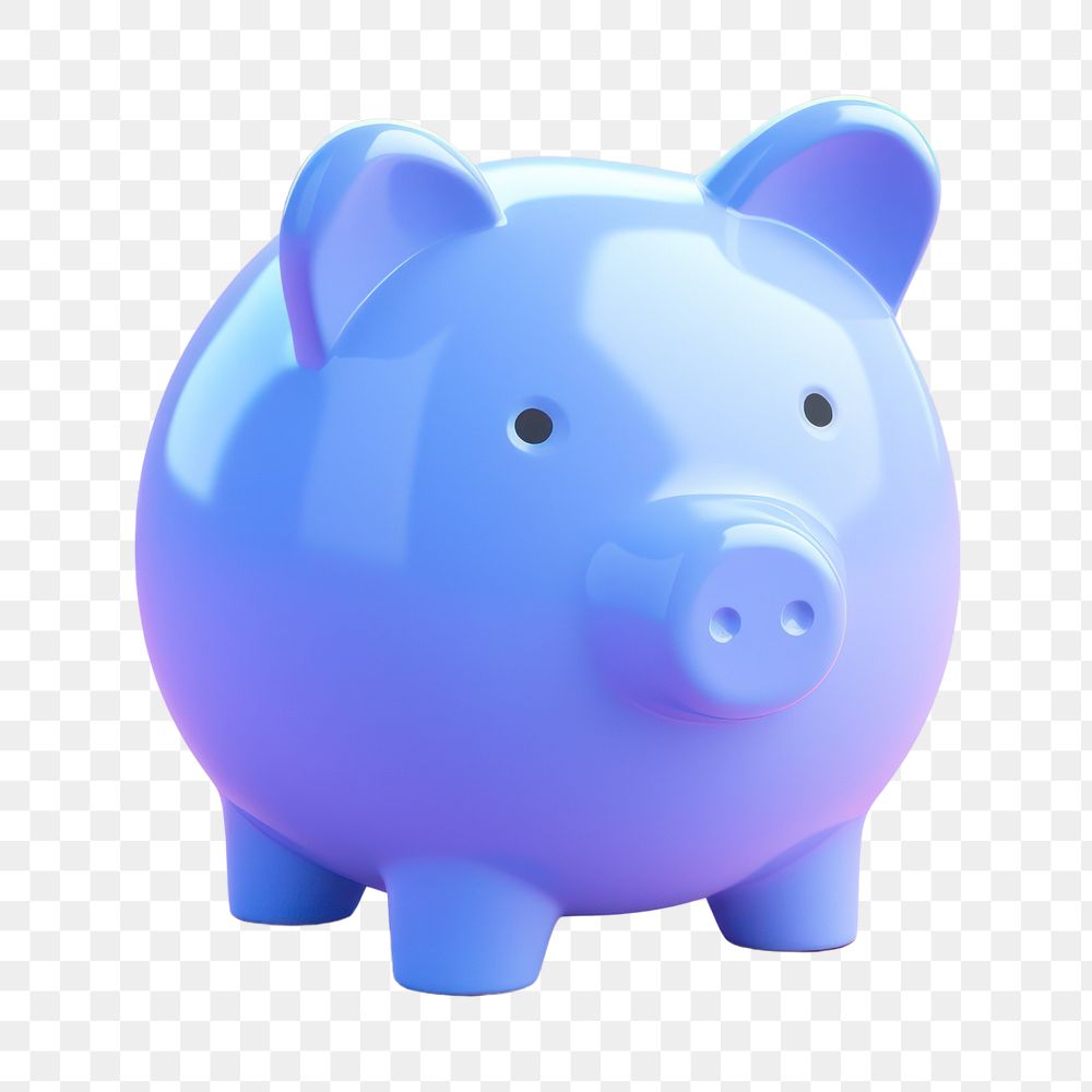 Mammal pig representation investment.  PNG with transparent background.