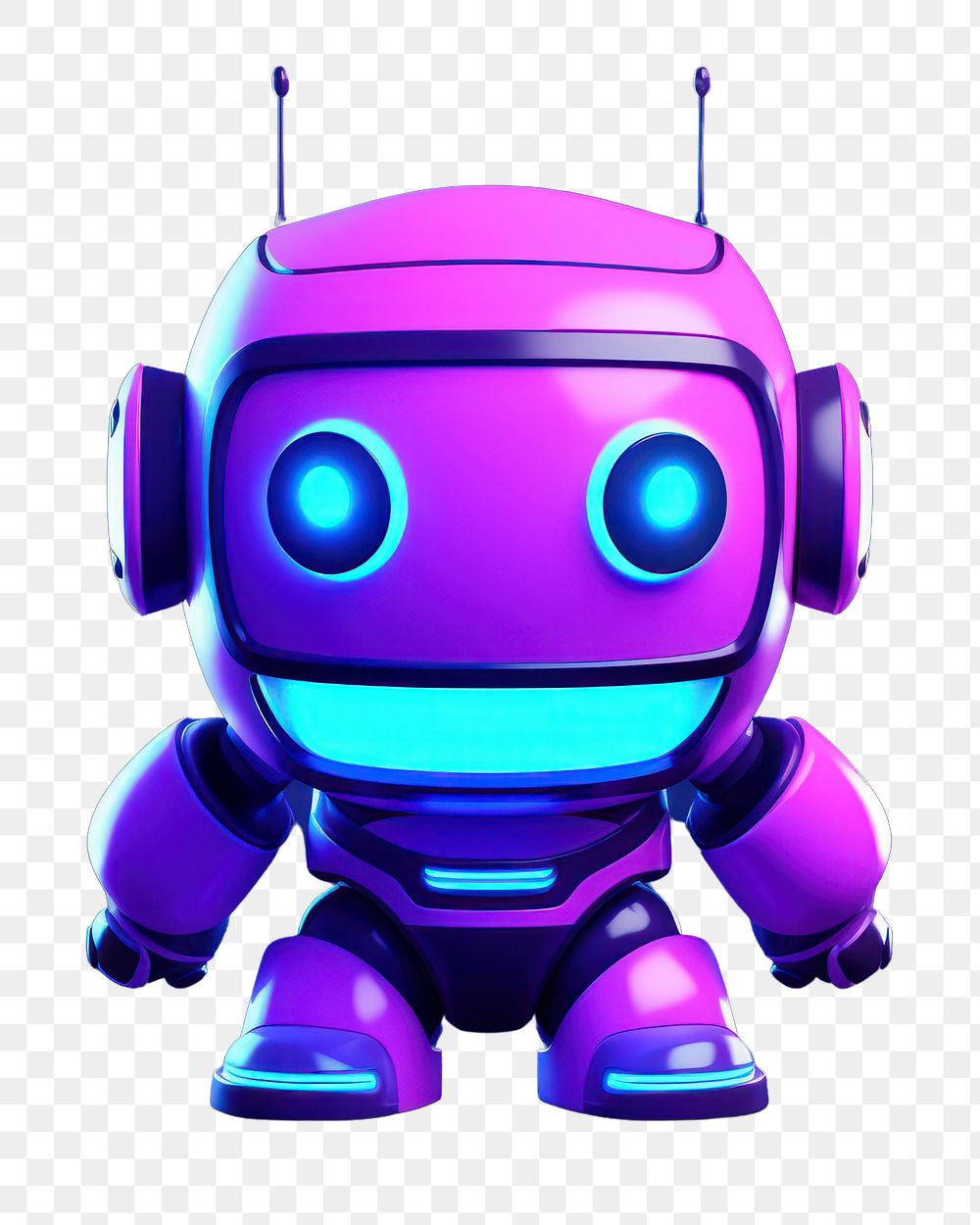 Robot toy representation futuristic.  PNG with transparent background.