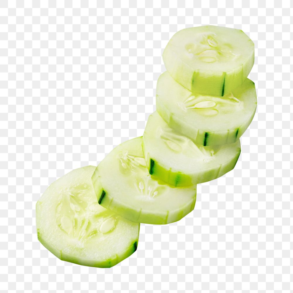 Peeled cucumber png, healthy food, transparent background