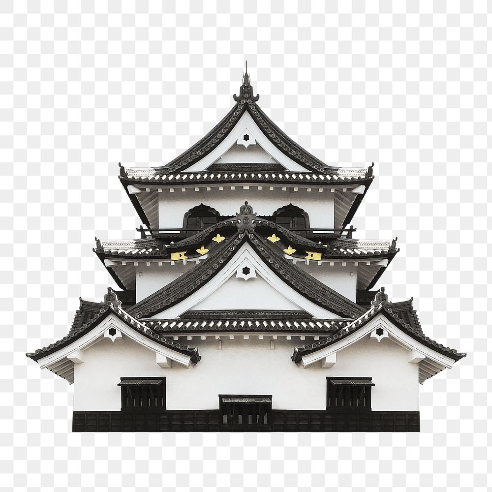 Png Himeji white castle Japan, transparent background