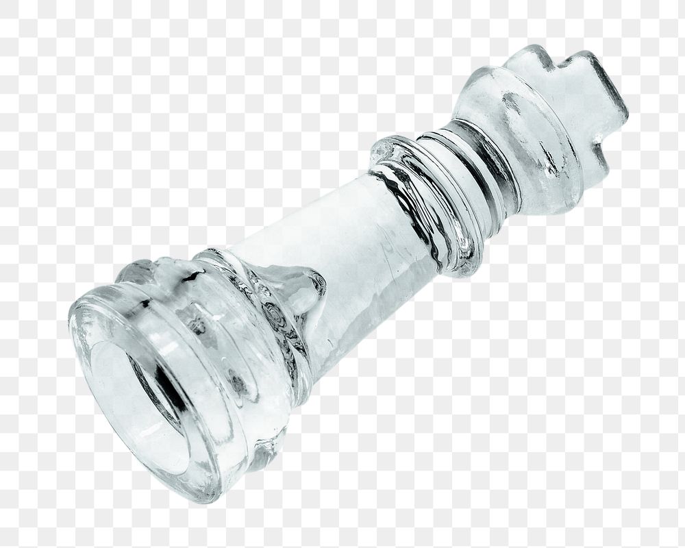 Png crystal chess piece, transparent background