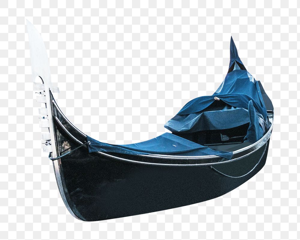 Png gondola boat, isolated object, transparent background