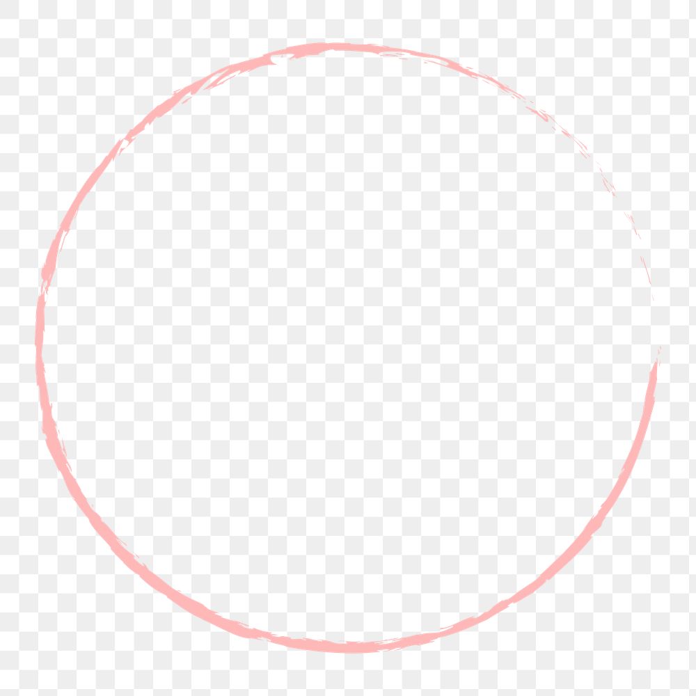 PNG Pink circle frame element, transparent background