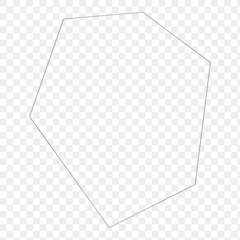 Geometric frame png, design element, transparent background
