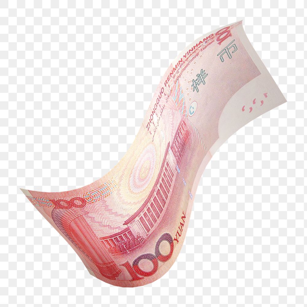 Png Chinese 100 yuan bank note, transparent background