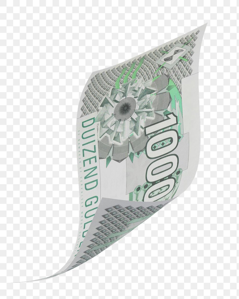Png Netherlands 1000 gulden bank note, transparent background