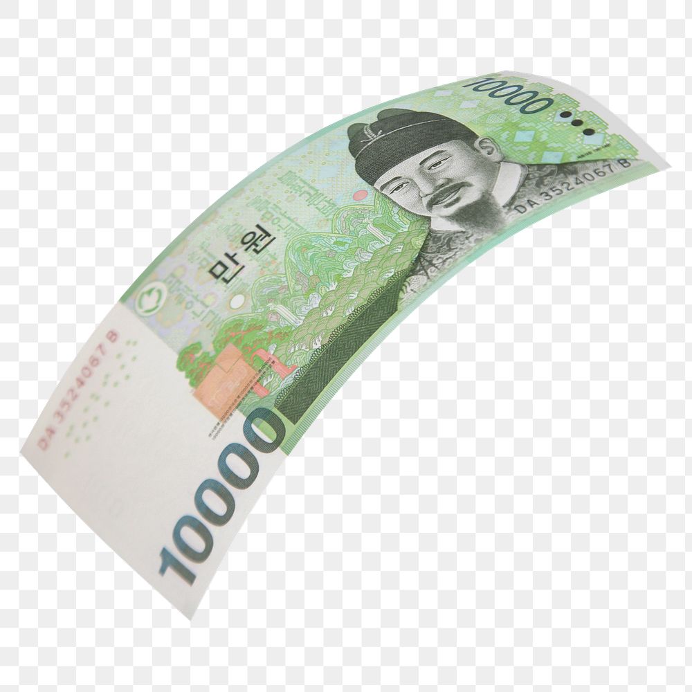 Png 10000 Korean won bank note, transparent background