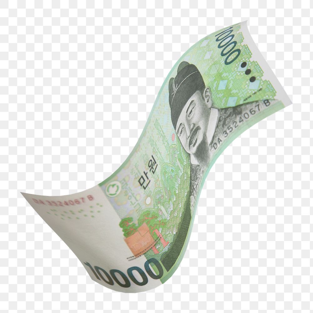 Png 10000 Korean won bank note, transparent background