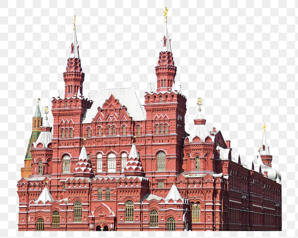 Png Kremlin tower in Russia, transparent background
