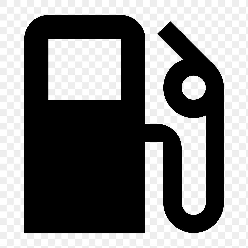 Png gasoline pump  icon collage element, transparent background