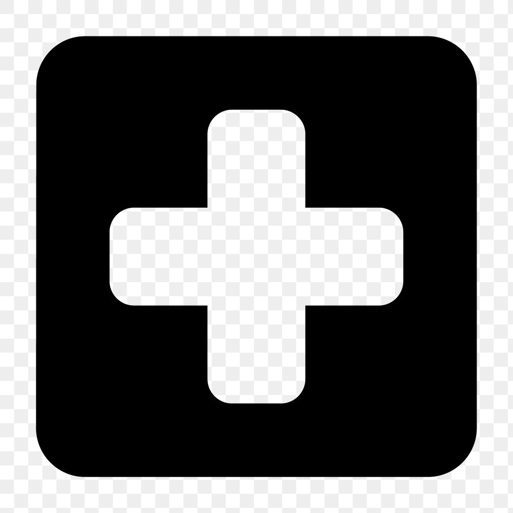 Png health service  icon collage element, transparent background