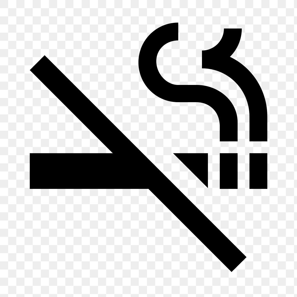 Png no smoking  icon collage element, transparent background