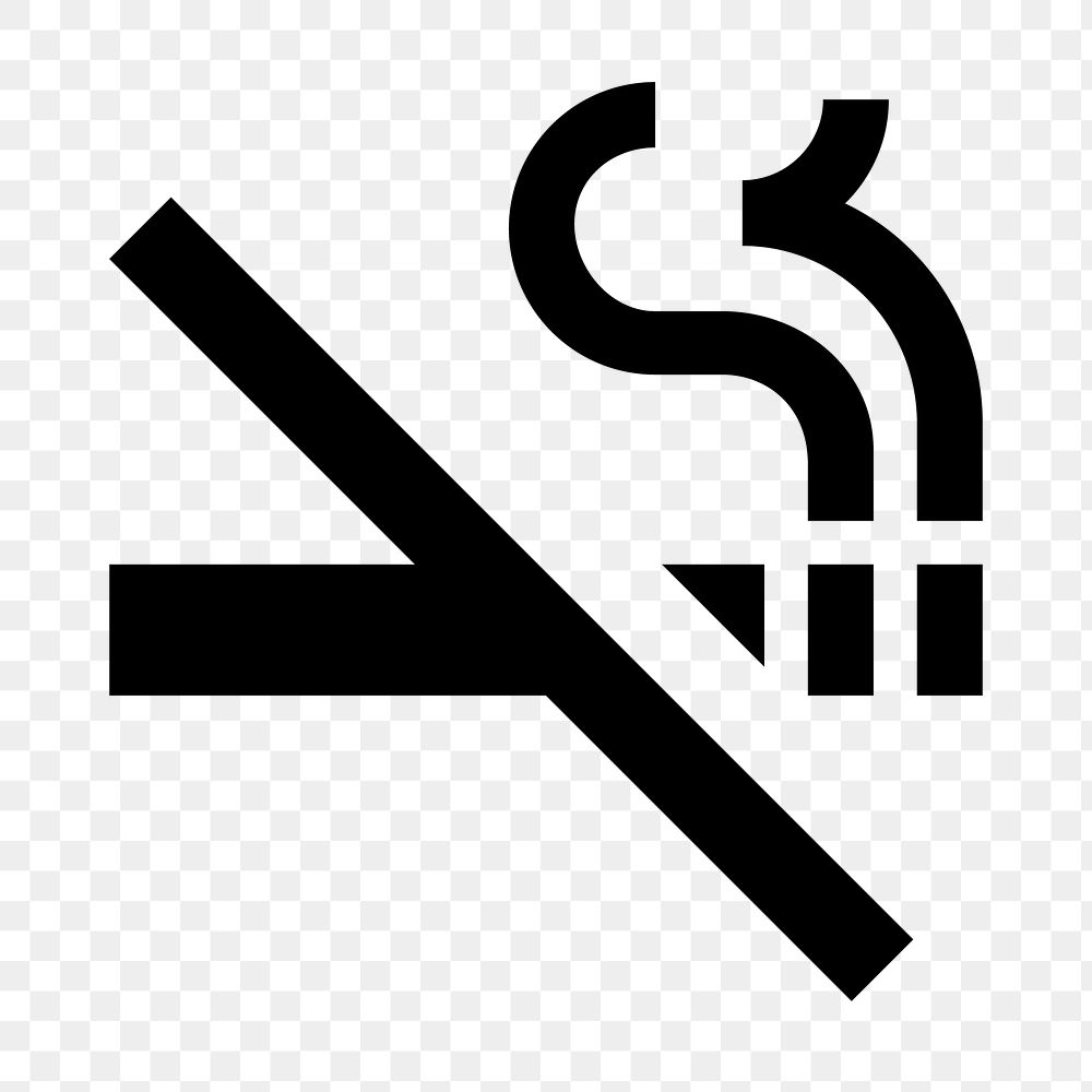 Png don't smoke  icon collage element, transparent background