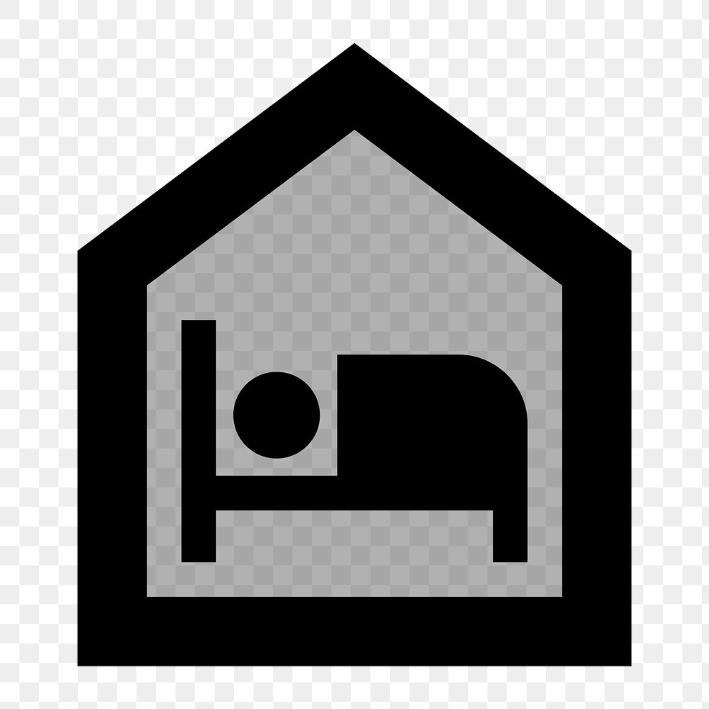 Png single bed  icon collage element, transparent background