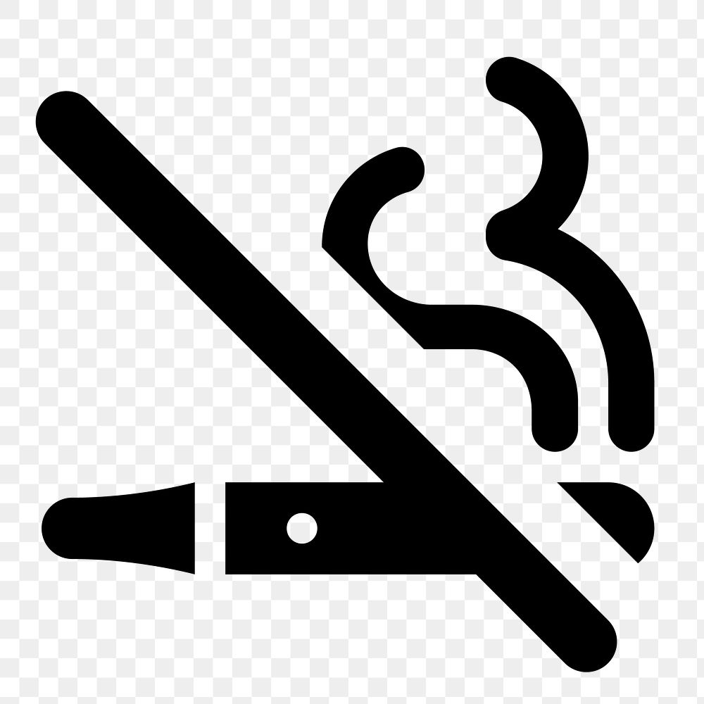Png no smoking  icon collage element, transparent background