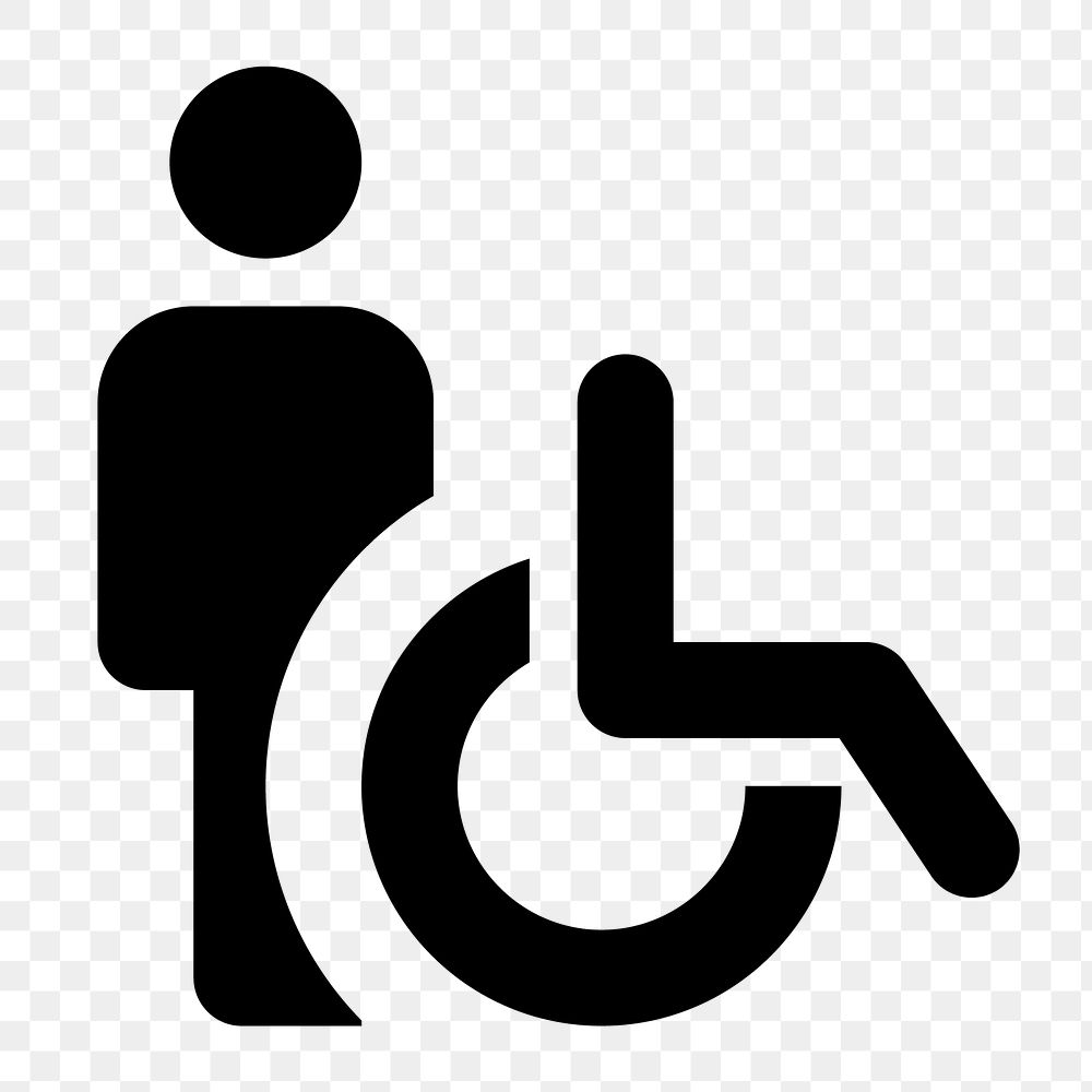 Png disabled parking  icon collage element, transparent background