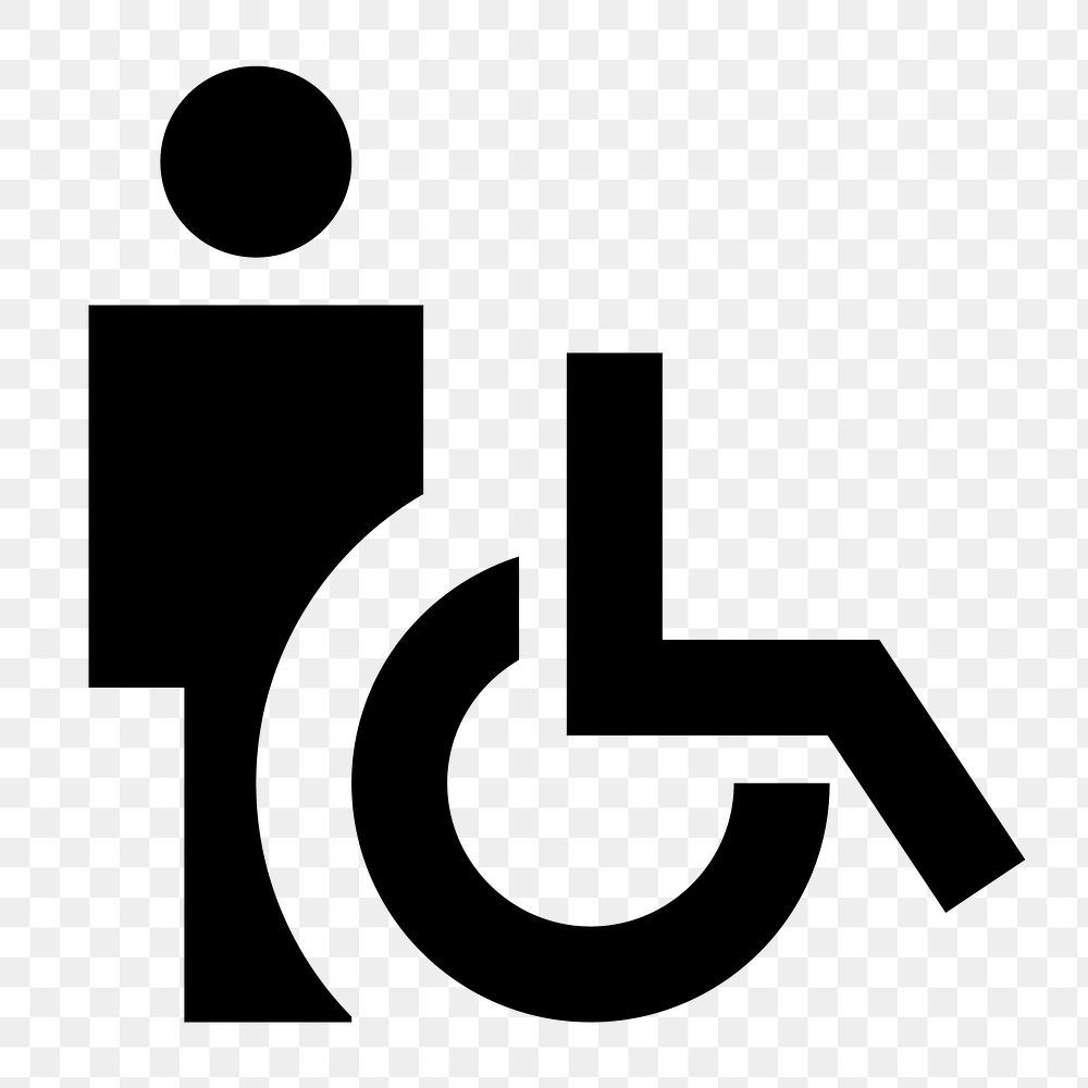 Png disabled parking  icon collage element, transparent background