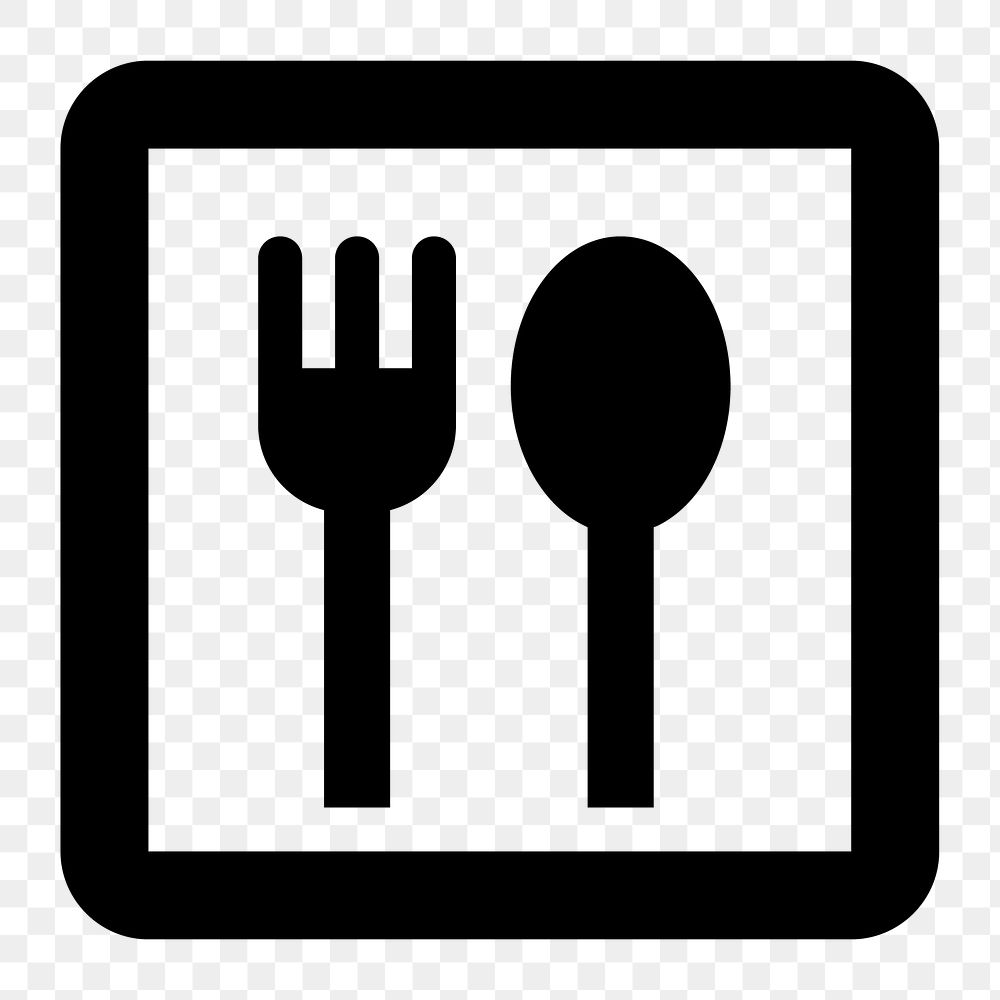 Png canteen  icon collage element, transparent background