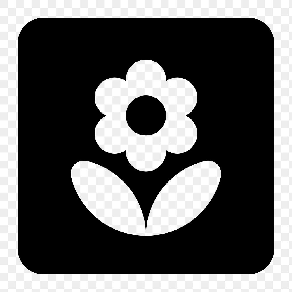 Png flower pot  icon collage element, transparent background