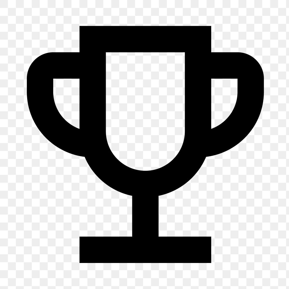 PNG trophy flat icon, transparent background