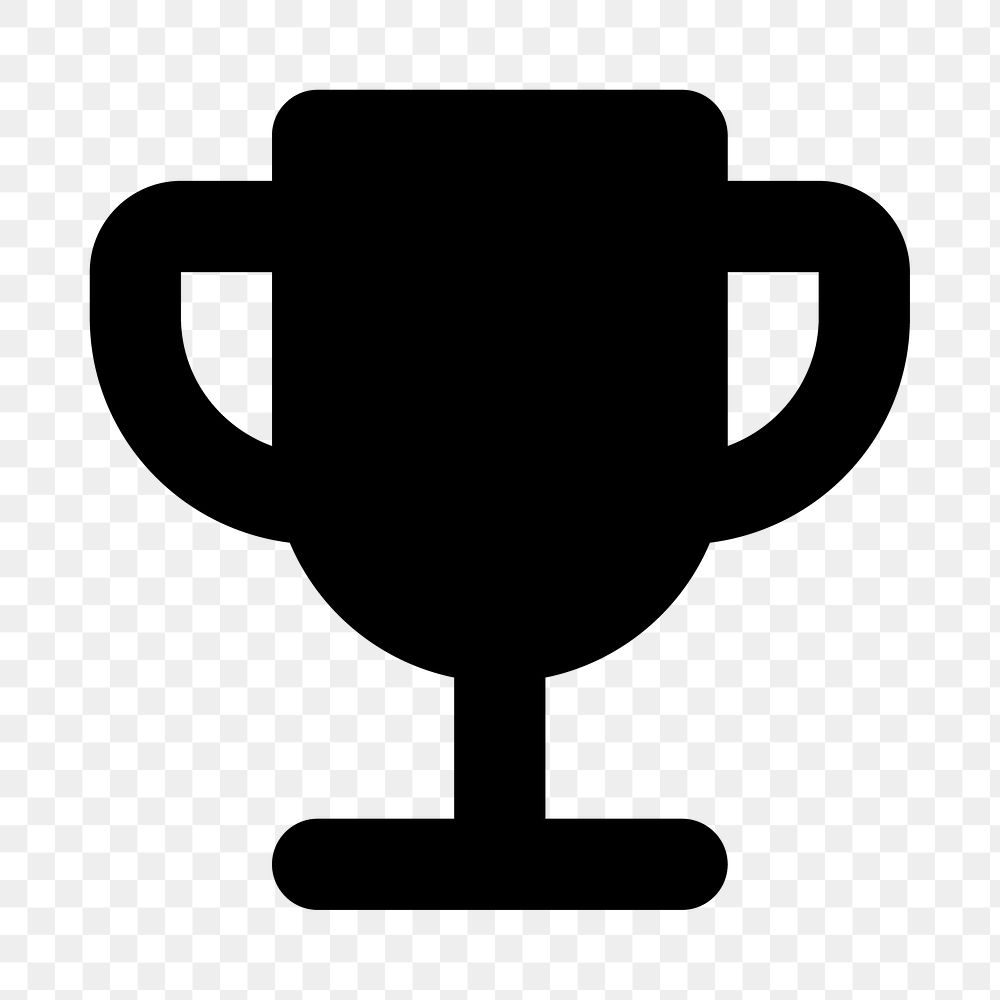 PNG trophy flat icon, transparent background
