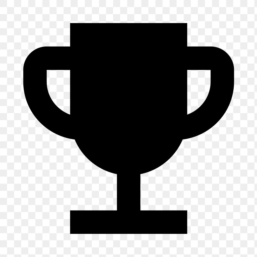 PNG trophy flat icon, transparent background