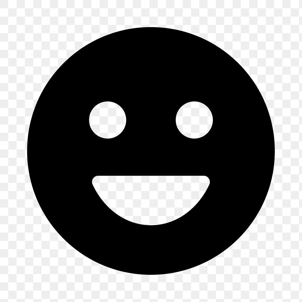 PNG smiling emoticon flat icon, transparent background