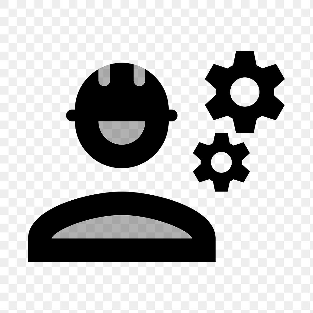 PNG engineer flat icon, transparent background